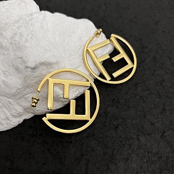 Fendi Earrings Gold 092#307
