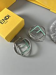 Fendi Earrings Silver Green 020#307 - 5