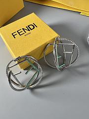 Fendi Earrings Silver Green 020#307 - 3