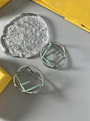 Fendi Earrings Silver Green 020#307 - 4
