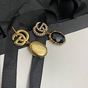 Gucci Earrings Gold Black 049#307 - 4
