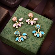 Gucci Earrings Gold Pink 075#307 - 3