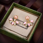 Gucci Earrings Gold Pink 075#307 - 2