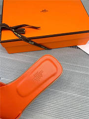 Hermes Oran Sandal Orange Calfskin - 5