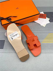 Hermes Oran Sandal Orange Calfskin - 4