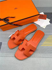 Hermes Oran Sandal Orange Calfskin - 3