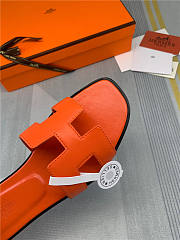 Hermes Oran Sandal Orange Leather - 6