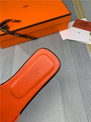 Hermes Oran Sandal Orange Leather - 5