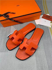 Hermes Oran Sandal Orange Leather - 3