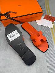 Hermes Oran Sandal Orange Leather - 4