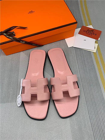 Hermes Oran Sandal Pink Leather