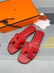 Hermes Oran Sandal Red Calfskin - 5