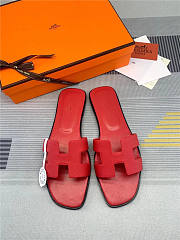 Hermes Oran Sandal Red Calfskin - 4