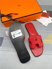 Hermes Oran Sandal Red Calfskin - 3
