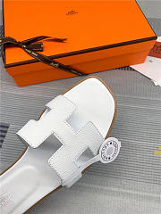 Hermes Oran Sandal White Calfskin - 6