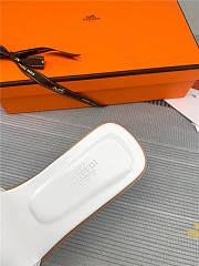 Hermes Oran Sandal White Calfskin - 5