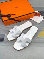 Hermes Oran Sandal White Calfskin - 2