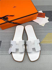 Hermes Oran Sandal White Calfskin - 4