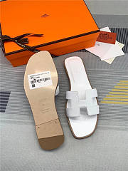 Hermes Oran Sandal White Calfskin - 3