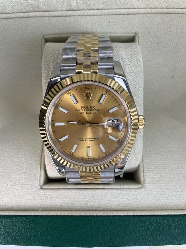 Rolex Datejust Watch Gold 41mm - 1