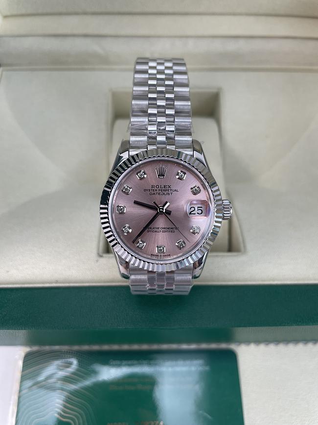 Rolex Datejust Watch Silver Pink 31mm - 1