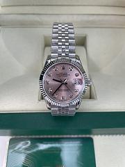 Rolex Datejust Watch Silver Pink 31mm - 4