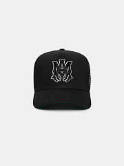 MA STAGGERED AMIRI FULL CANVAS HAT BLACK BLACK - 1