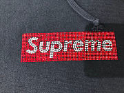 Supreme 19ss Swarovski Box Logo Hoodie Black - 3