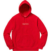 Supreme 19ss Swarovski Box Logo Hoodie Red - 1