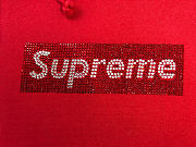 Supreme 19ss Swarovski Box Logo Hoodie Red - 4