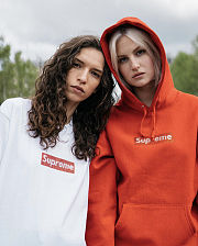 Supreme 19ss Swarovski Box Logo Hoodie Red - 2