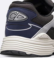 Dior B30 Sneaker Anthracite Gray Mesh with Black Blue - 2