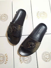Versace Palazzo Medusa-Plaque Slides Black - 3