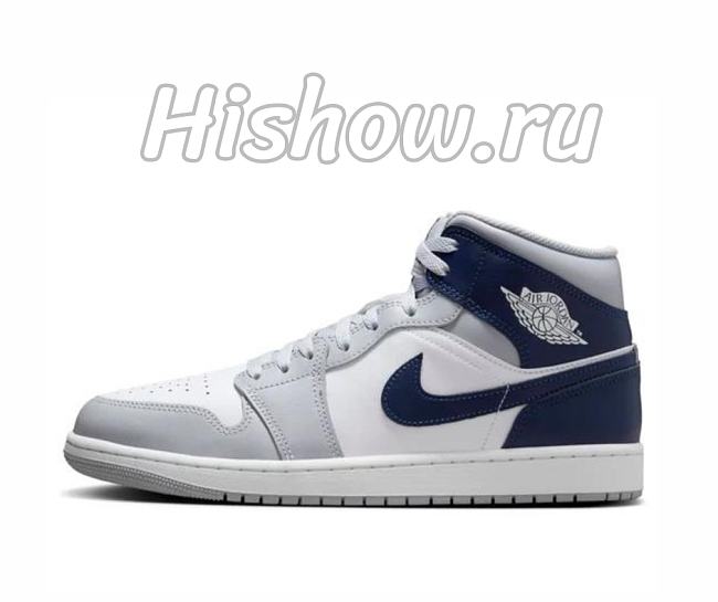 Air Jordan 1 Mid Wolf Grey Midnight Navy DQ8426-104 - 1