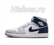 Air Jordan 1 Mid Wolf Grey Midnight Navy DQ8426-104 - 1