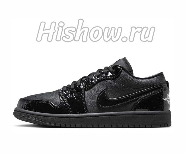 Air Jordan 1 Low SE Patent Elephant Black HJ7743-010 - 1