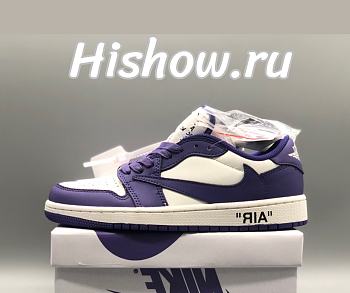 Air Jordan 1 Low Purple Travis Scott Fragment DM7866-140