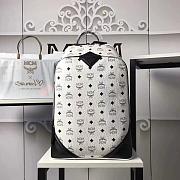 MCM Backpack Black White Polyester Size 42CM - 1
