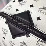 MCM Backpack Black White Polyester Size 42CM - 5