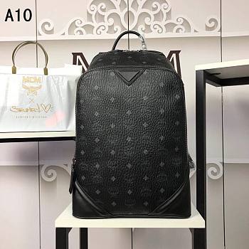 MCM Backpack Black Polyester Size 42CM