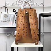MCM Backpack Brown Polyester Size 42CM - 2
