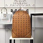 MCM Backpack Brown Polyester Size 42CM - 4