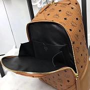 MCM Backpack Brown Polyester Size 42CM - 5