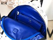 MCM Stark Backpack In Visetos White 33x27x13CM - 5