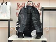 MCM Stark Backpack In Visetos Black 33x27x13CM - 2