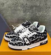 Louis Vuitton Trainer Black Monogram Textile - 1