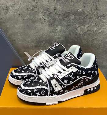 Louis Vuitton Trainer Black Monogram Textile