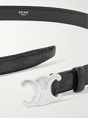 Celine Belt Taurillon Black Silver - 4