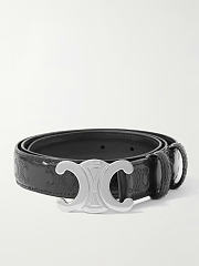 Celine Belt Taurillon Black Silver - 3