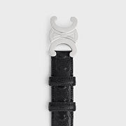 Celine Belt Taurillon Black Silver - 2